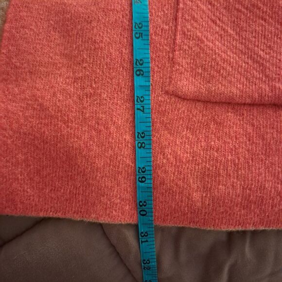 A•IDA sweater women's large L orange tan wool blend italian designer cozy winter - Picture 13 of 14